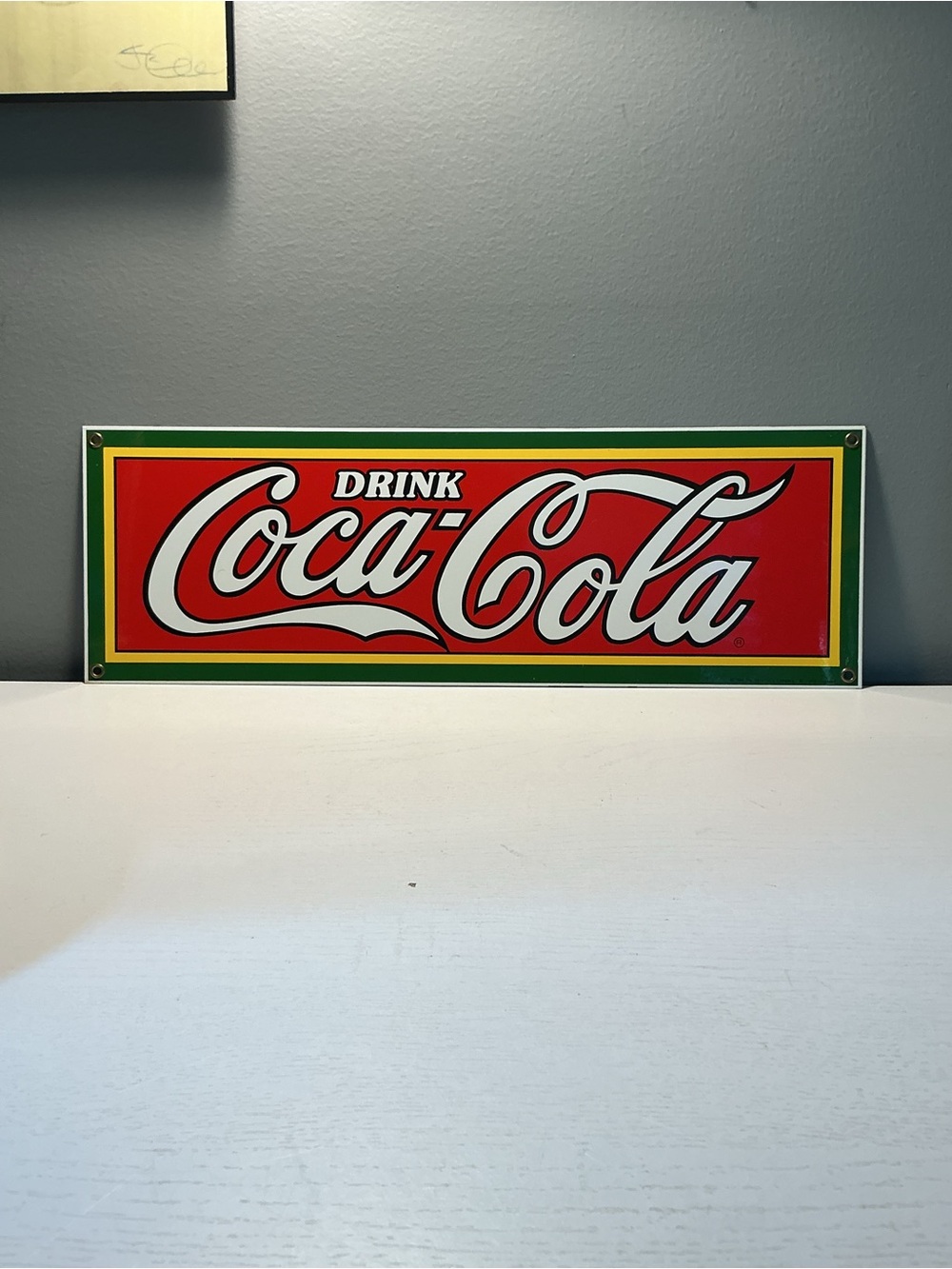 Vintage Coca-Cola Porcelain Enameled Advertising Sign
